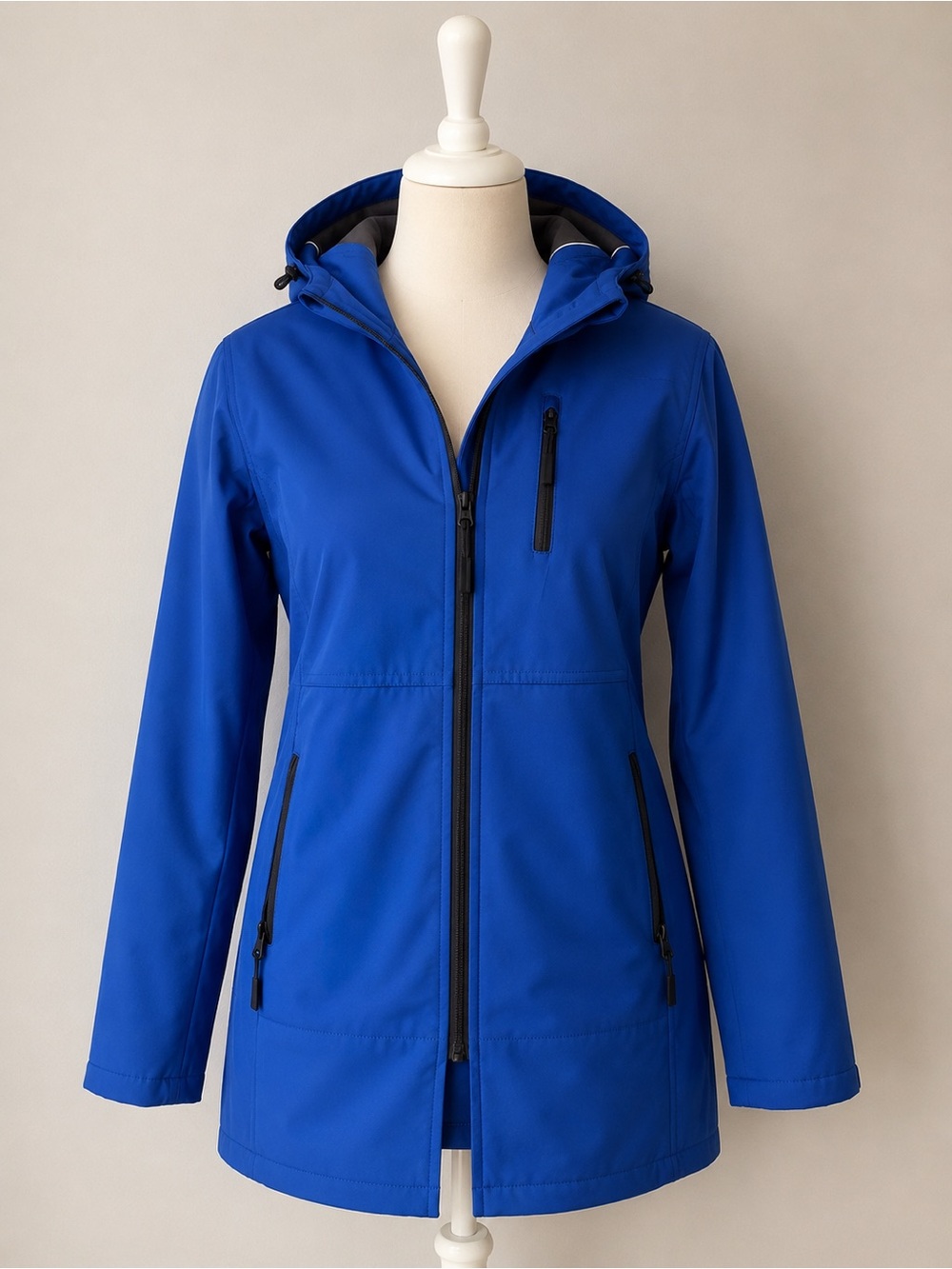 Women's Alpine Blue Hooded Ski Softshell Jacket